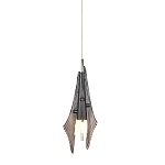 Подвесной светильник с черной металлической основой и рельефным плафоном Glass Pod варинант исполнения - 1 | Loft Concept в Новосибирске