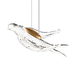 Подвесной светильник с прозрачной стеклянной птичкой Serip Voa варинант исполнения - 1 | Loft Concept в Новосибирске