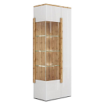 Шкаф-витрина двухдверная с белым глянцевым фасадом Grace of Furniture варинант исполнения - 1 | Loft Concept в Новосибирске