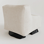 Кресло Cannes с мягкой обивкой букле молочного цвета  варинант исполнения - 3 | Loft Concept в Новосибирске