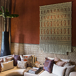 Панно на стену плетеное Макраме бежевый цвет  варинант исполнения - 9 | Loft Concept в Новосибирске