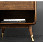 Прикроватная деревянная тумба с ящиком и нишей для хранения Moon Walnut Furniture варинант исполнения - 4 | Loft Concept в Новосибирске