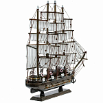 Декоративная модель деревянного тёмно-коричневого парусника в подарочной упаковке With The low варинант исполнения - 2 | Loft Concept в Новосибирске