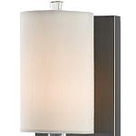 Бра на прозрачном штативе с тканевым абажуром в форме цилиндра Conciseness варинант исполнения - 1 | Loft Concept в Новосибирске