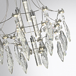 Люстра подвесная из металла с хрустальными подвесками прозрачного цвета Quasar 41 варинант исполнения - 9 | Loft Concept в Новосибирске