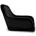 Барный стул со спинкой и подлокотниками на 4-х деревянных ножках Douglas Rhombus Черный Велюр варинант исполнения - 2 | Loft Concept в Новосибирске