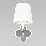 Бра с белым текстильным абажуром и фигурным основанием с зеркальной вставкой Vitorino варинант исполнения - 24 | Loft Concept в Новосибирске