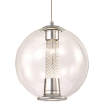 Подвесной светильник с плафоном в форме шара Inner Gleam Orb silver варинант исполнения - 7 | Loft Concept в Новосибирске
