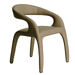 Стул обеденный бежевый из экокожи Unique Futuristic Chair варинант исполнения - 1 | Loft Concept в Новосибирске