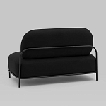 Двухместный диван черного цвета COLOR BLOCK варинант исполнения - 4 | Loft Concept в Новосибирске