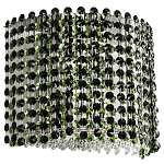 Бра с хрустальными подвесками хром Crystal Art Chrome Green Wall Lamp варинант исполнения - 1 | Loft Concept в Новосибирске