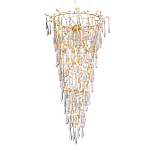 Люстра подвесная в форме перевернутой пирамиды с металлическими ветвями и прозрачными стеклянными подвесками Droplet Chandelier варинант исполнения - 1 | Loft Concept в Новосибирске