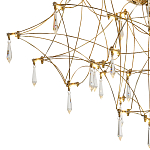 Потолочный светильник с тонкой металлической конструкцией цвета золото Quasar варинант исполнения - 3 | Loft Concept в Новосибирске