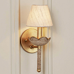 Бра из кованого железа с отделкой плетеной веревкой и сусальным золотом Parisian Style варинант исполнения - 5 | Loft Concept в Новосибирске