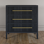 Комод Primo с 3 выдвижными ящиками Черный дуб варинант исполнения - 1 | Loft Concept в Новосибирске