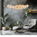 Люстра подвесная круглая с сферическими плафонами из натурального камня Glowing Spheres варинант исполнения - 8 | Loft Concept в Новосибирске