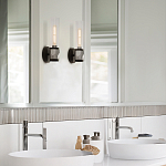 Бра для ванных комнат с прозрачным стеклянным плафоном в форме цилиндра Hinkley варинант исполнения - 8 | Loft Concept в Новосибирске