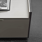 Дизайнерский комод серый с глянцевым фасадом Darren варинант исполнения - 1 | Loft Concept в Новосибирске