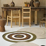 Ковер круглый из хлопка с контрастным узором Bullseye 150 варинант исполнения - 5 | Loft Concept в Новосибирске