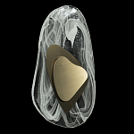 Бра овальное из стекла с золотым элементом Flow Texture  варинант исполнения - 8 | Loft Concept в Новосибирске