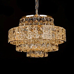 Люстра хрустальная в неоклассическом стиле на золотистом каркасе Majesty варинант исполнения - 3 | Loft Concept в Новосибирске