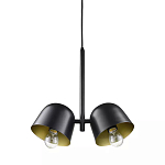 Подвесной светильник черный с 2-мя плафонами Pendant lamp Black варинант исполнения - 2 | Loft Concept в Новосибирске