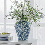 Ваза с крышкой и бело-синим цветочным узором Blue & White Ornament  варинант исполнения - 5 | Loft Concept в Новосибирске