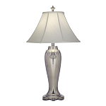 Настольная лампа с белым тканевым абажуром в форме колокола Stiffel варинант исполнения - 2 | Loft Concept в Новосибирске