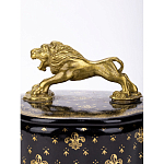 Шкатулка черного цвета с крышкой с фигуркой льва Eden Garden варинант исполнения - 2 | Loft Concept в Новосибирске