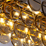 Люстра с круглыми стеклянными подвесками Cardiel Amber Glass Chandelier варинант исполнения - 3 | Loft Concept в Новосибирске