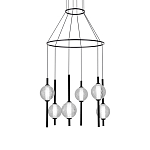 Люстра светодиодная с 6-ю сферическими стеклянными плафонами Splatter варинант исполнения - 2 | Loft Concept в Новосибирске