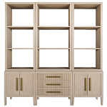 Модульный стеллаж Primo из трех составных элементов Светлый дуб варинант исполнения - 1 | Loft Concept в Новосибирске