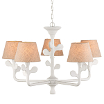 Люстра с белым каркасом и тканевыми абажурами Natural Stems варинант исполнения - 1 | Loft Concept в Новосибирске