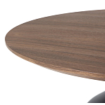 Столик журнальный с круглой деревянной столешницей на черном фактурном основании Bourgeon варинант исполнения - 1 | Loft Concept в Новосибирске