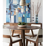 Обеденный стол круглый с изогнутыми ножками Godenza Round V Table варинант исполнения - 3 | Loft Concept в Новосибирске