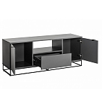 ТВ-тумба цвета графит с  2-мя дверцами и ящиком Strict Lines варинант исполнения - 3 | Loft Concept в Новосибирске