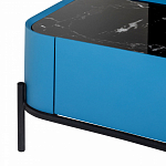 Тумба прикроватная чёрно-голубая с  ящиком Blue Cabinet варинант исполнения - 4 | Loft Concept в Новосибирске
