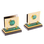 Настольный письменный набор из малахита с декором в виде лошади Leader Organizer варинант исполнения - 5 | Loft Concept в Новосибирске