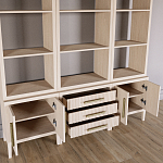 Модульный стеллаж Primo из трех составных элементов Светлый дуб варинант исполнения - 4 | Loft Concept в Новосибирске