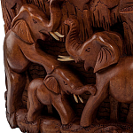 Панно из дерева пирамида из слонов Panel With Animals варинант исполнения - 3 | Loft Concept в Новосибирске