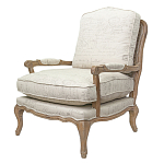 Кресло со спинкой из ротанга Ellie Rattan Armchair beige print flax варинант исполнения - 3 | Loft Concept в Новосибирске