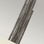 Люстра подвесная с широким белым текстильным абажуром и вертикальными декоративными элементами Hinkley варинант исполнения - 9 | Loft Concept в Новосибирске