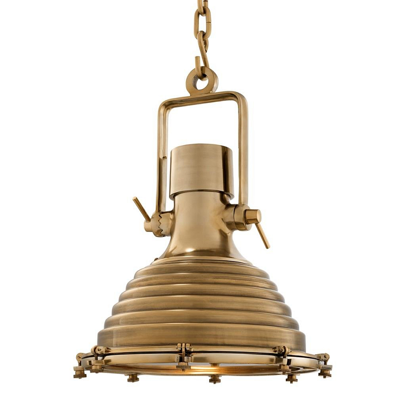 Люстра Lamp Maritime Brass Латунь Античная полированная Прозрачное Стекло в Новосибирске | Loft Concept 