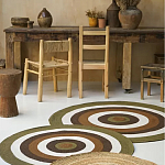 Ковер круглый из хлопка с контрастным узором Bullseye 150 варинант исполнения - 6 | Loft Concept в Новосибирске