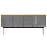 Длинная тумба с зеркальным декором Serena варинант исполнения - 6 | Loft Concept в Новосибирске