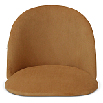 Барный стул со спинкой и металлической подставкой на 3-х деревянных ножках Горчичный Велюр Vendramin Chair варинант исполнения - 3 | Loft Concept в Новосибирске