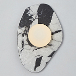 Бра с каменным основанием и плафоном из стекла в форме шара Shaw Marble Lighting варинант исполнения - 4 | Loft Concept в Новосибирске