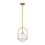 Подвесной светильник с белым плафоном в форме шара в арочной подвеске Hinkley варинант исполнения - 10 | Loft Concept в Новосибирске