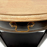 Консоль полукруглая из массива березы с ящиком и полкой в стиле прованс Vintage варинант исполнения - 4 | Loft Concept в Новосибирске