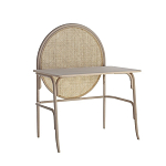 Письменный стол с круглой плетёной панелью для крепления заметок Allegory варинант исполнения - 1 | Loft Concept в Новосибирске